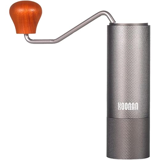 HEAVENGLOW Portable Manual Coffee Grinder Handheld for Precision Brewing Espresso Grey