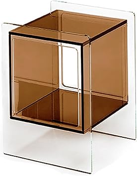 Sofa Side Table, Transparent Acrylic Coffee Table Creative Bedside Table/Leisure Table for Hotel Model House DecorativeA,40x40x50cm
