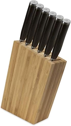 Miniatura 2 de Shun Premier - Juego de 6 cuchillos para carne con bloque sidecar, cubiertos japoneses hechos a mano, acero