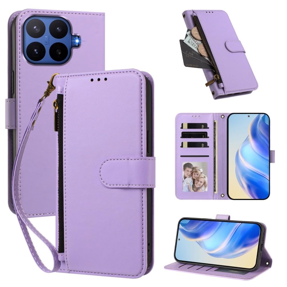 Étui Xiaomi Redmi Note 15 Pro 4G contre les rayures avec pochette zippée intégrée - 8