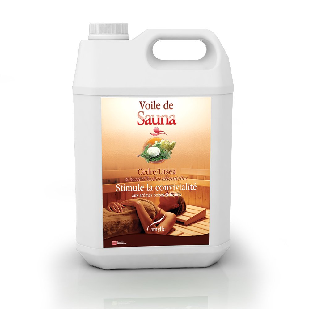Camylle - Sauna Fragrance Cedar/Litsea - Fragrances Based on Pure and Natural Essential Oils for Sauna - Stimulate The Conviviality with wooded and Fruity Aromas - 5000ml