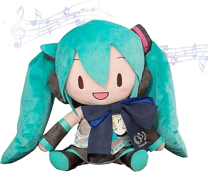 Hatsune Miku Stuffed Plush Toys Cute Anime Stuffed Plush Figure12.5 Inches (Approximately 32 Cm) Soft Plush Dolls,Anime Cosplay Doll Pillow Christmas Birthday Gifts for Teens Girls Boys (Green)