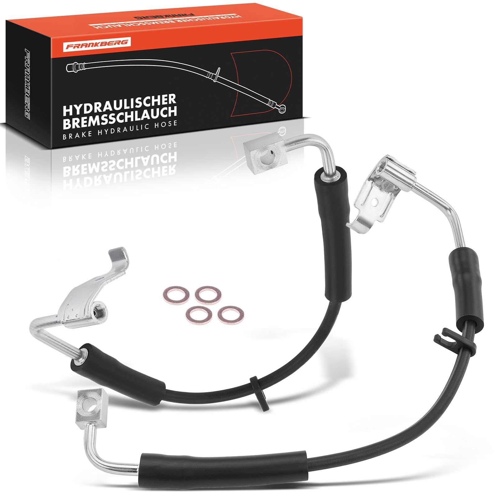 Frankberg 2x Tubi Freno Anteriore sinistro destro Compatibile con Wrangler III JK Wrangler IV JL Replace# 52060044AH