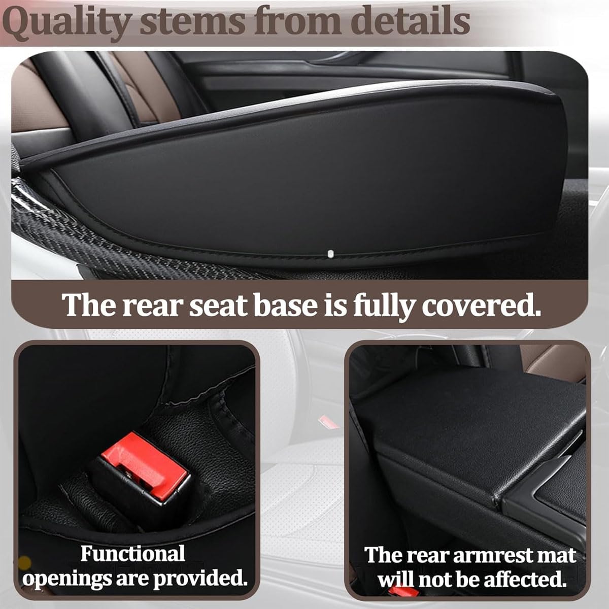 Genérico Juego Completo de Fundas Asientos Coche para Dacia Duster 2005-2026, Cubre Asientos Coche Impermeables y Transpirables de Cuero, Compatibles con Airbag rvk147