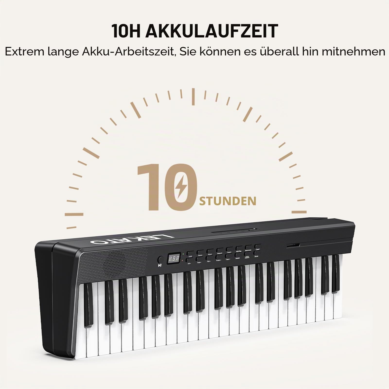 LEKATO 88 Tasten Faltbare Klaviertastatur, Semi-Weighted Keyboard mit Sustian Pedal, Tragetasche, MIDI, Bluetooth, Splitfunktion, Tragbares Digitalpiano für Anfänger, Kinder, Erwachsene