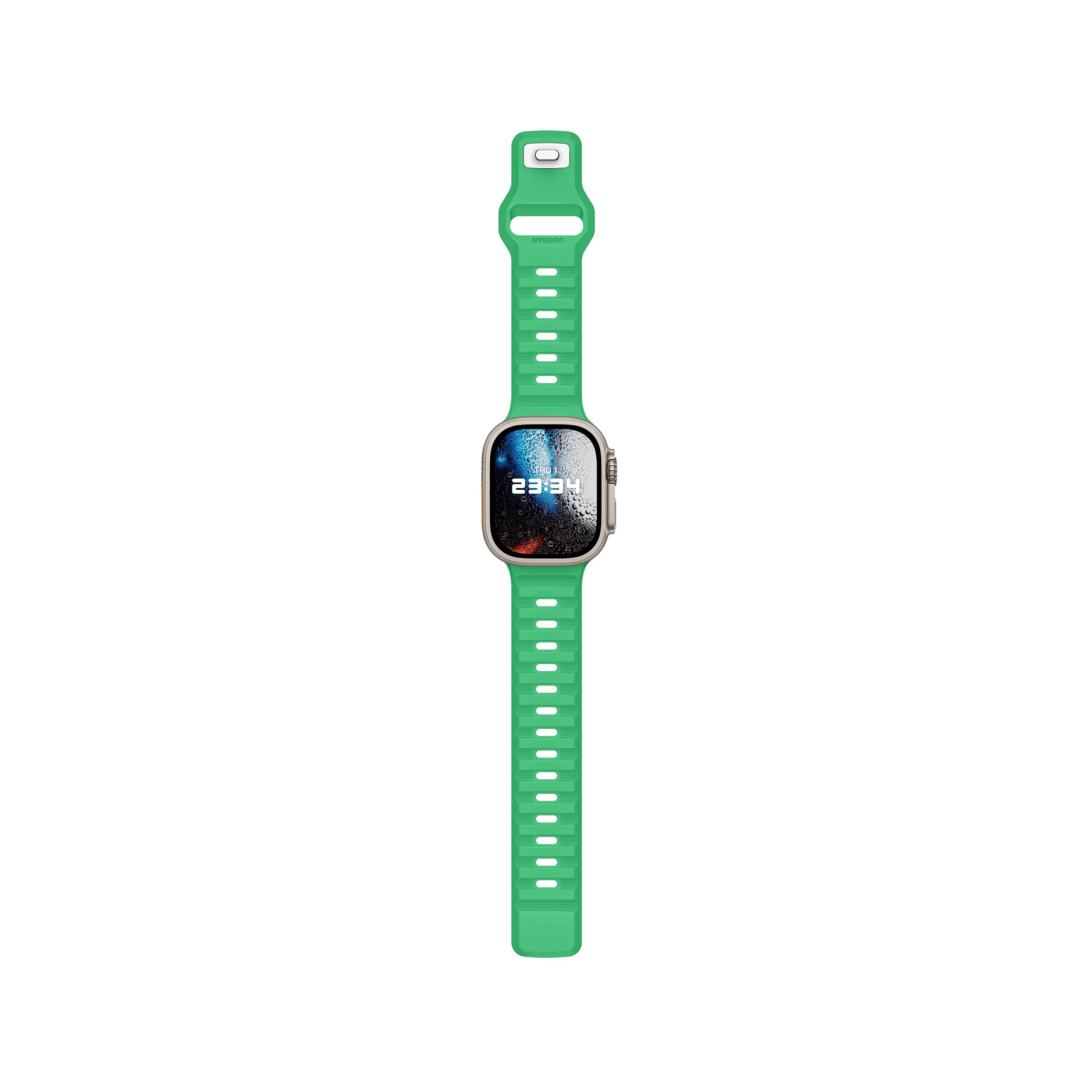 DONEGANI UC1 Cinturino per Apple Watch Ultra 2 49mm, Serie 10 46mm, 9 8 7 45mm 41mm, SE 6 5 4 44mm 40mm, 3 2 1 42mm 38mm Band Bracciale Sport Silicone, Verde Veleno
