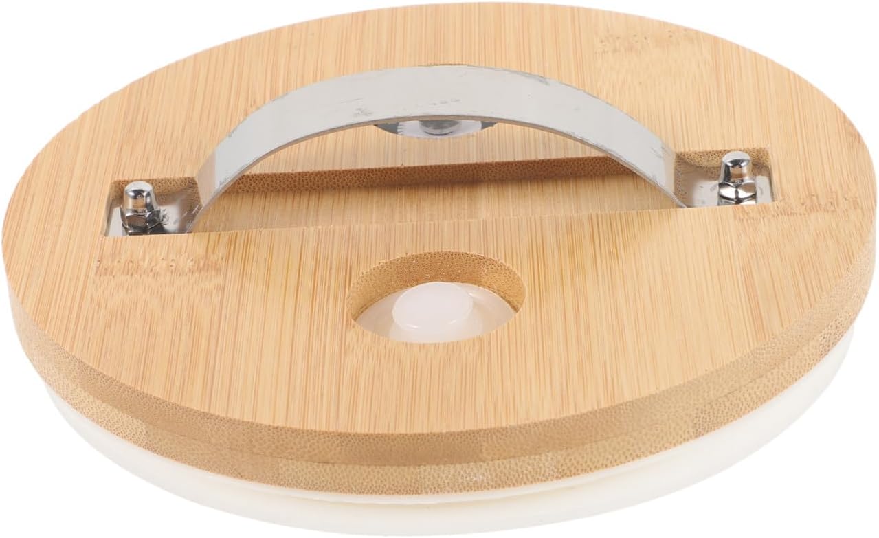 Glass Jar Lid with Exhaust Valve, 15cm round Sealing Cover for Wine Dispenser, Multi-use Glass Beverage Container Accessory for Home Kitchen Storage