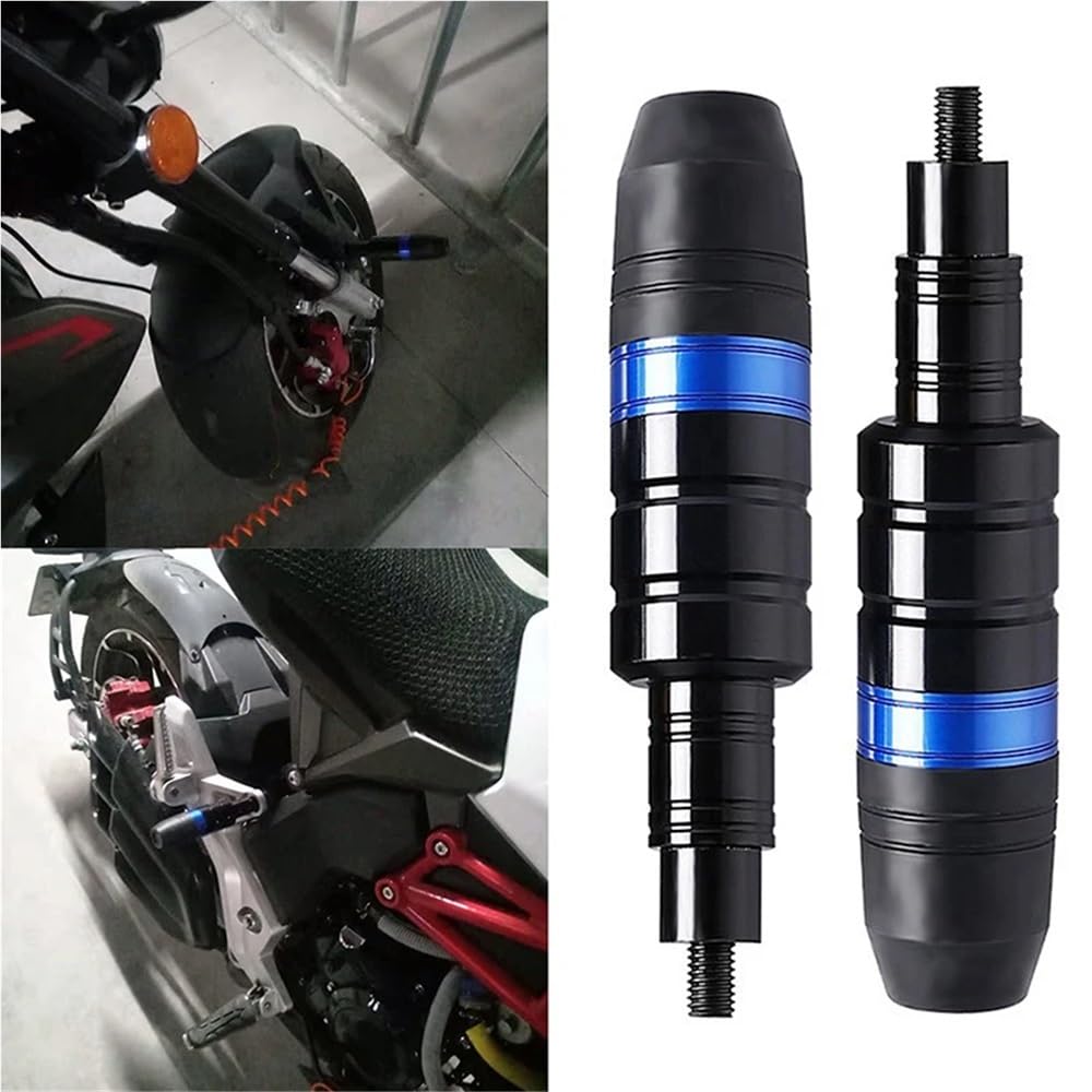 Para motocyklowych ram przesuwnych Anti Crash Pad ochrona przed upadkiem ochraniacz akcesoria motocyklowe uniwersalne pasuje do otworu gwintowanego 8 mm(Black)
