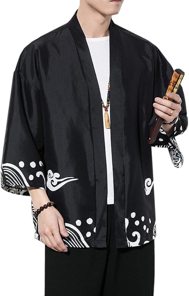 Seidarise Men & # x27; s Jaqueta Haori Kimono Cardigan Yukata Noragi