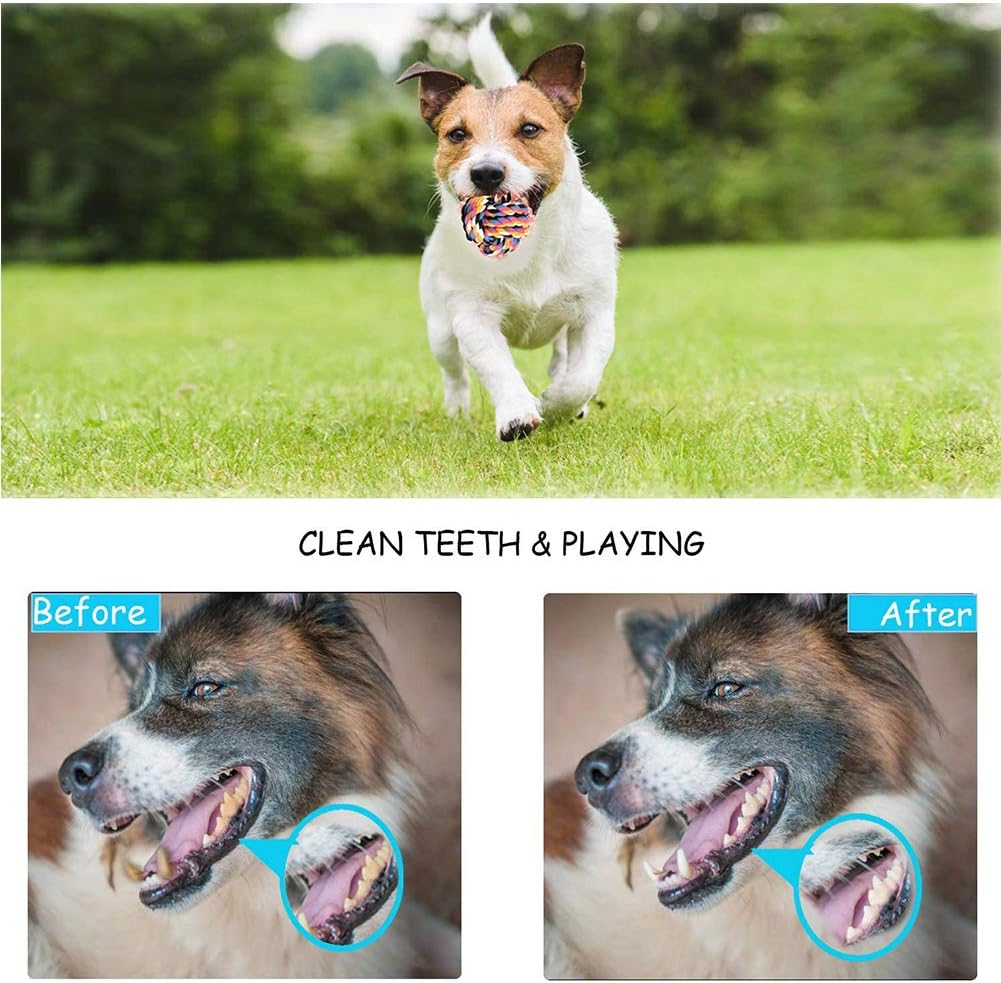Dog Rope Toys Puppy Chew Toys Safe Puppy Teething Toys for Small/Medium/Large Dog and Aggressive Chewers Puppy for Prevents Boredom Relieves Stress and Teeth Cleaning