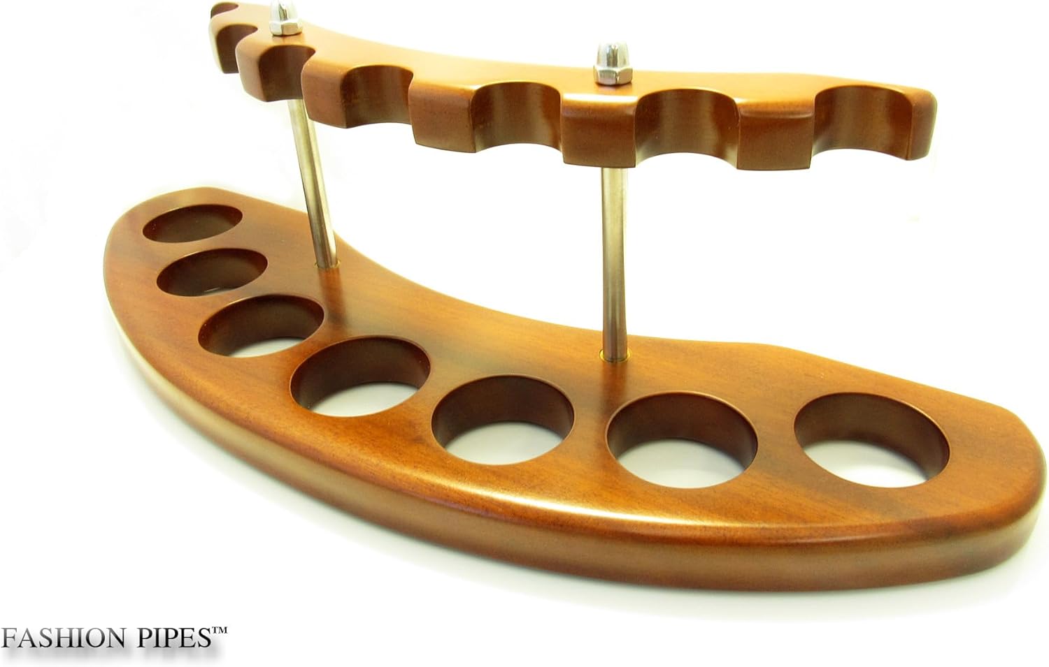 Fashion New Wooden Pipe Stand Rack Holder for Tobacco Smoking Pipes. Handcrafted (for 7)