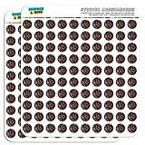 Coffee Beans 1/2' (0.5') Planner Calendar Scrapbooking Crafting Stickers - Opaque