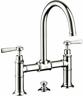 AXOR Montreux Classic Timeless Hand Polished 2-Handle 3 13-inch Tall Bathroom Sink Faucet in Polished Nickel, 16511831