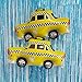 4pcs Yellow Taxi Balloon 36 Inch/New York Party Decorations/Jersey Shore Party Decorations/NYC Classic Checkered Taxi Cab Balloon/Car Theme City Transportation Party Decor/Driving Themed Party