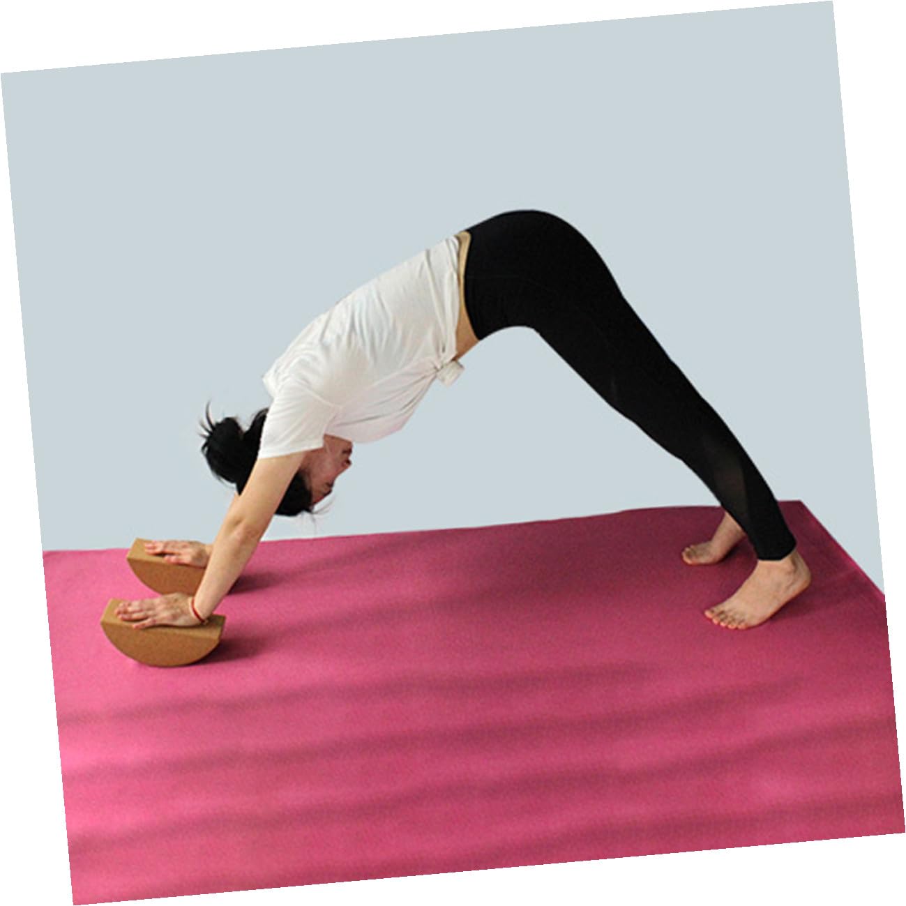 Ciieeo Bloque de Yoga de Alta Densidad y Compacto, Material de Corcho Ecológico, Antideslizante y Duradero, para Entrenamiento de Equilibrio y Fortalecimiento, Uso en Pilates