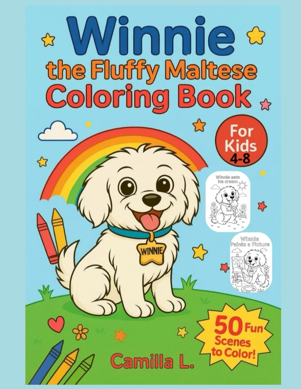 Winnie the Fluffy Maltese: Coloring Book