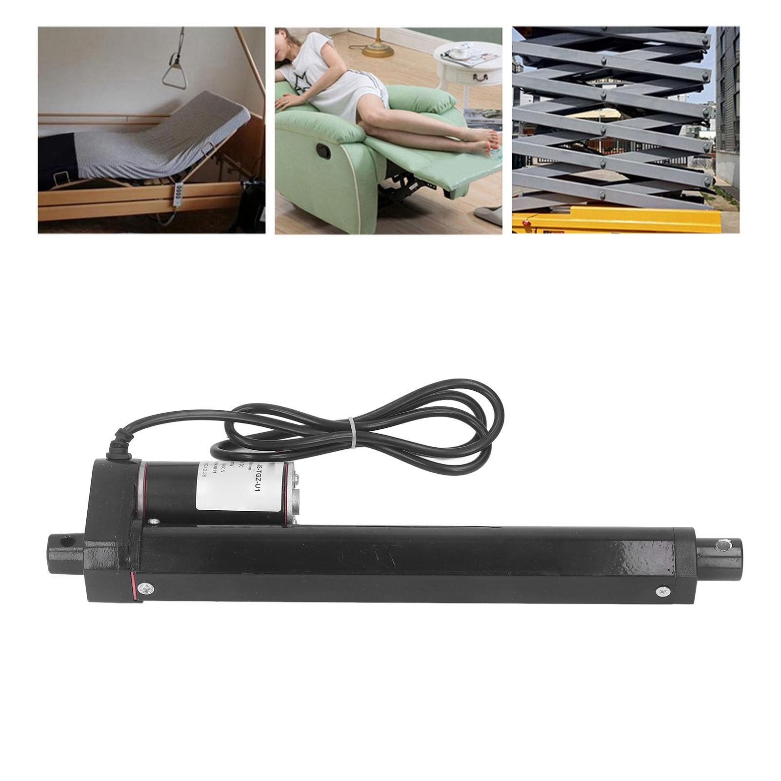 Linear Actuator, 11.8 Inch Waterproof Electric Linear Actuator 24V Stroke Built-in Terminal Switch Black for Lifting System (Actuator Only Linear Actuator, 11.8 Inch Waterproof Electric Linear Actuator 24V Stroke Built-in Terminal Switch Black for Lifting System (Actuator Only
