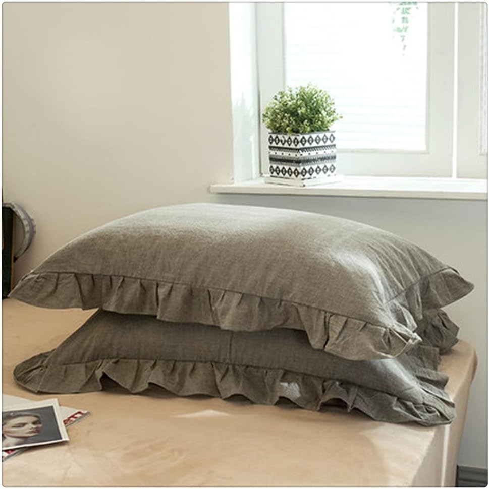 Pillowcases Cotton Simple Lattice Pillowcases Design Home Hotel Bedding Soft Pillow Cover Gift for 48x74cm(Style D)