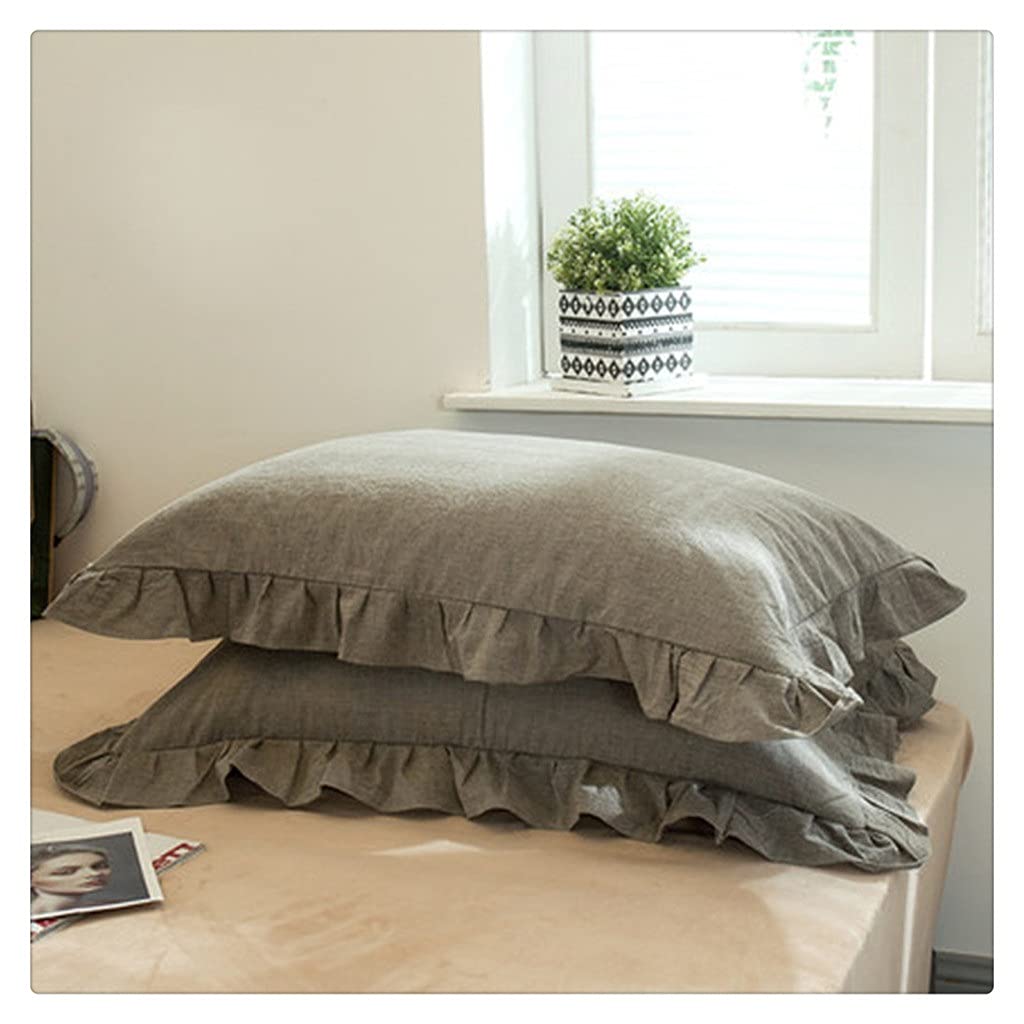 MFJGHU Pillowcases Cotton Lattice Design Home Hotel Bedding Soft Pillow Cover Gift for 48x74cm(Style F)