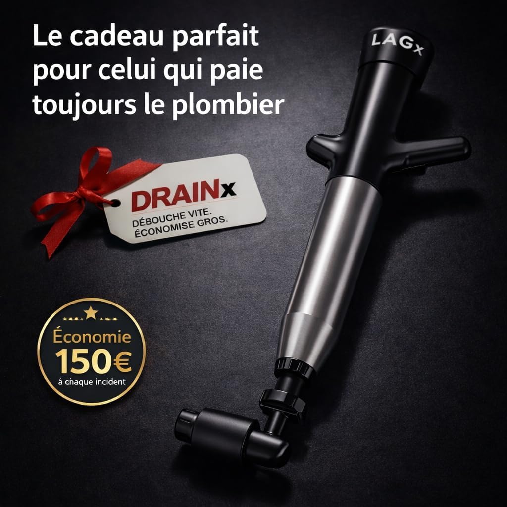 4 en 1 Déboucheur WC Air Comprimé Professionnel – Kit Complet avec 3 Têtes + Manomètre, Ventouse Haute Pression pour Toilettes, Évier, Baignoire, Inclus Gants, Masques et Sacs – Prêt à l’Emploi