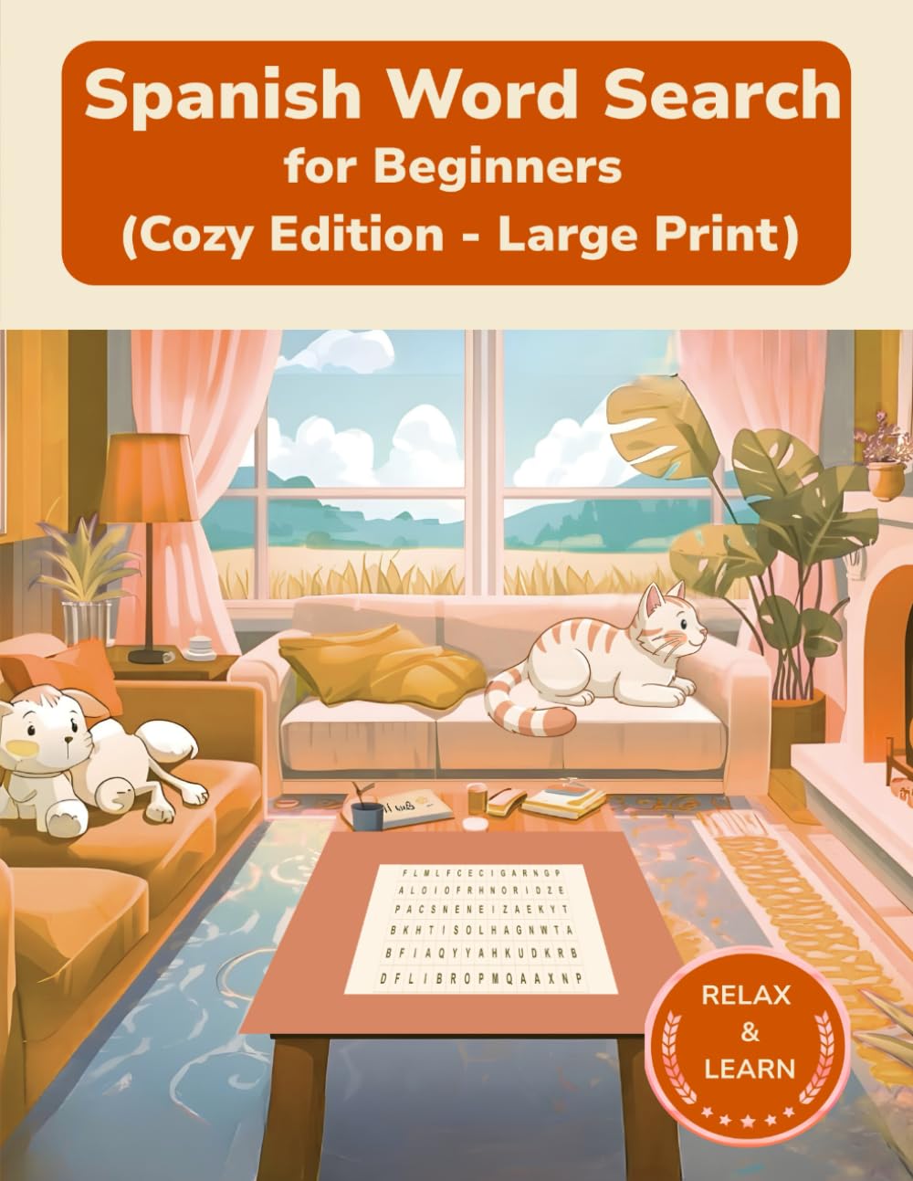 Spanish Word Search for Beginners: Cozy Edition – Large Print Word Search Puzzles for Relaxed Spanish Learning (Cozy Edition Word Search Puzzles)
