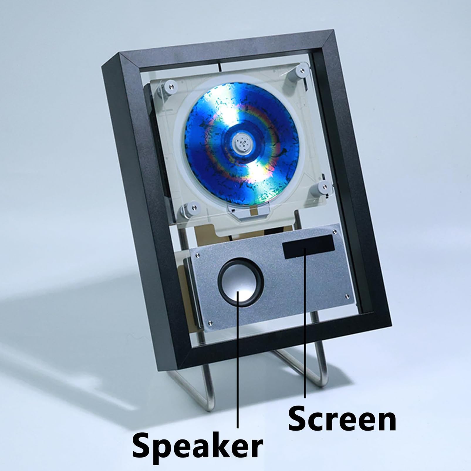 Lettore CD da parete con Bluetooth e USB, cornice musicale decorativa per la casa e l'ufficio