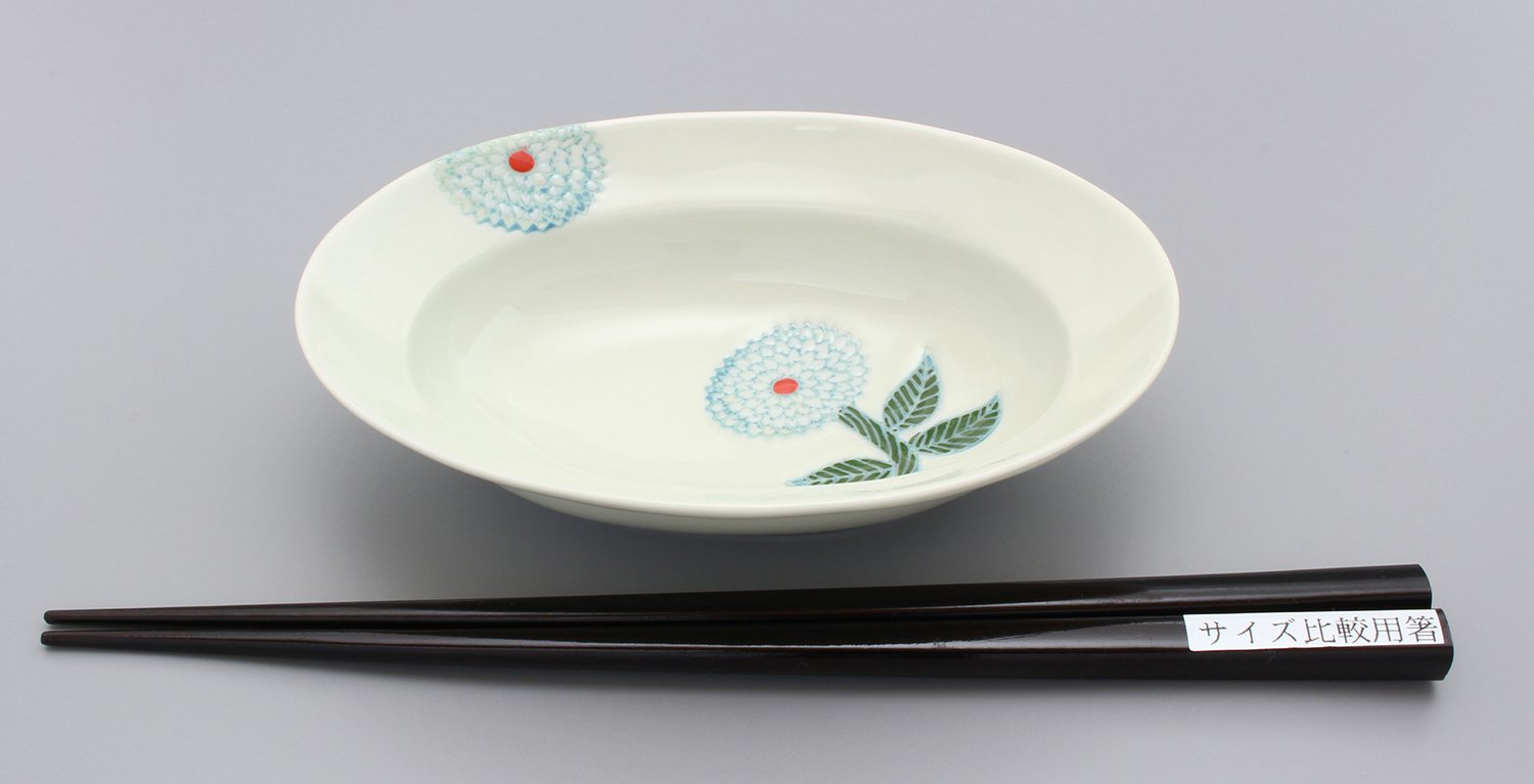 Amazon｜波佐見焼 勲山窯 色彩ダリア 楕円鉢 (小) 赤 14-040