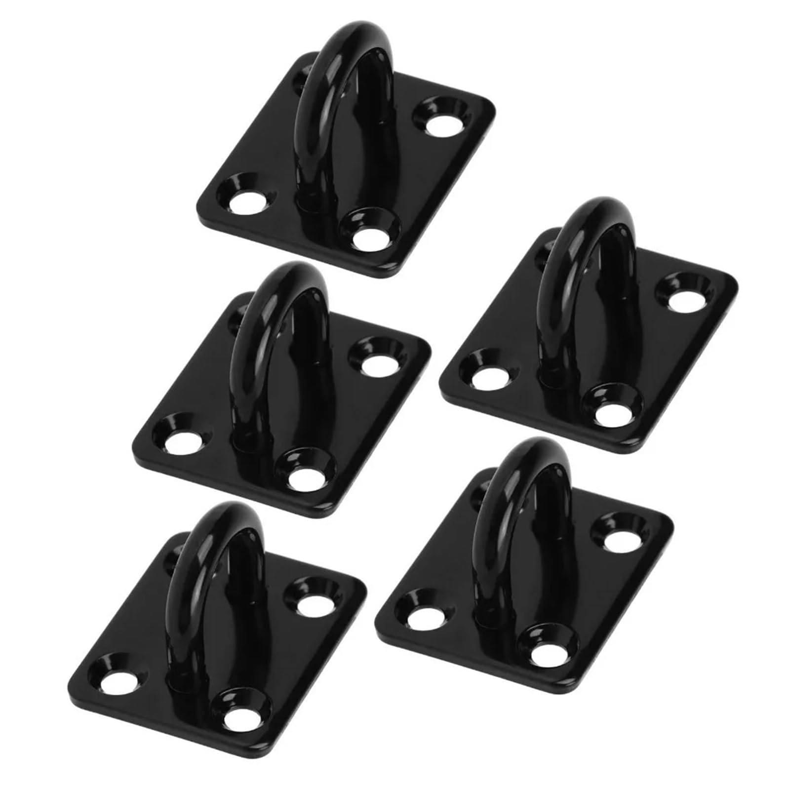 Luvafey 8Mm Eye Plate 5 Pcs Ceiling Hook Thickened Stainless Steel Door Hanging Buckle 5/6/ Black Reinforced Load Bearing Swing For Wall Ceiling Boat Hardware Hanging(8Mm)