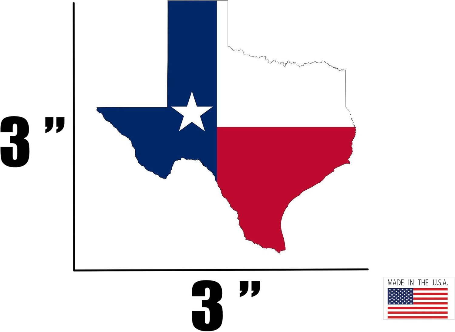 Rogue River Tactical Texas Flag Sticker Car Decal Bumper Lone Star State Truck Window (3" Small) - Image 3