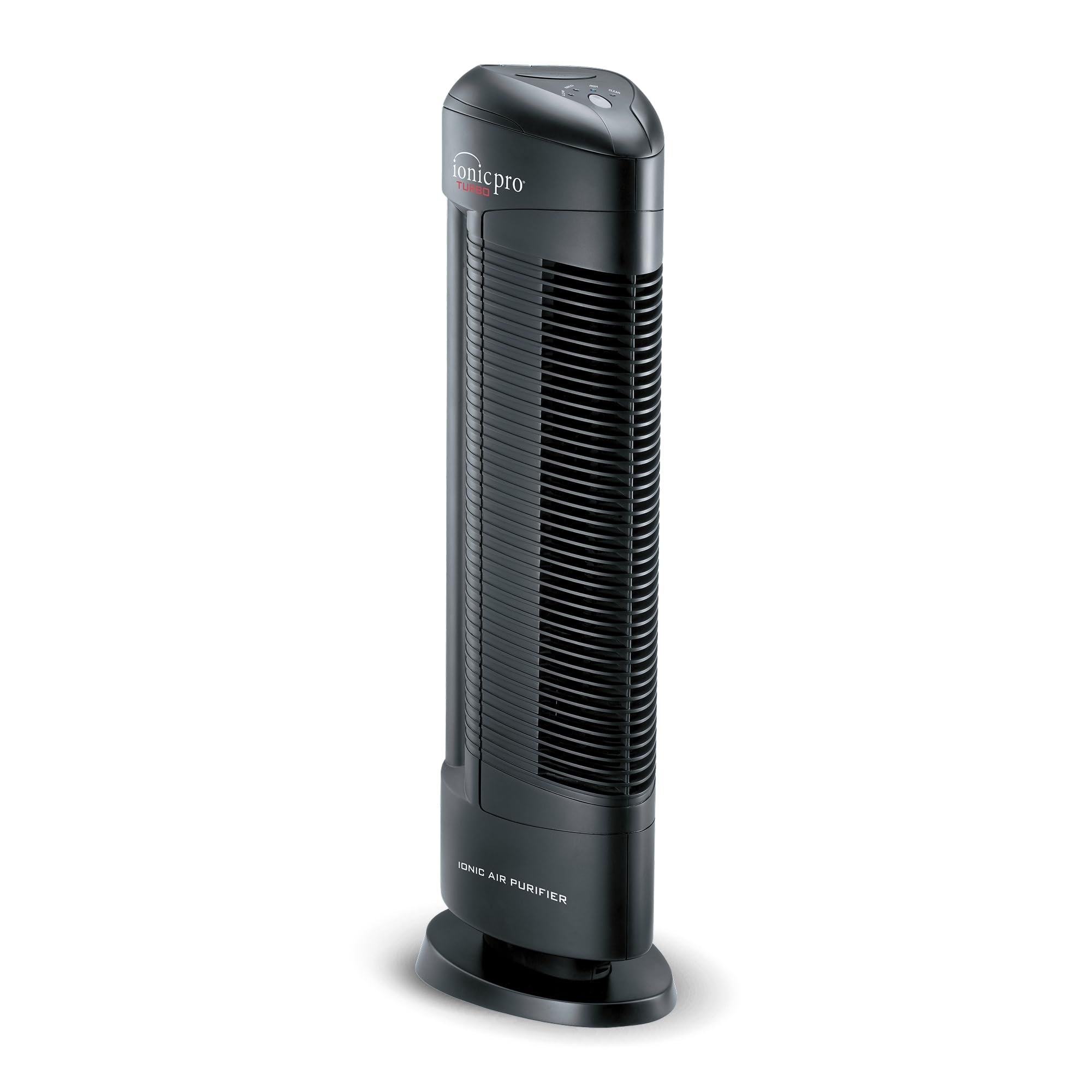 Ionic Pro Turbo (TA550) Ionic Air Purifier Tower for Home, Quiet Ionic Filterless Design, Covers Up to 500 Sq. Ft., Removes Odors, Smoke, Dust, and Allergens – Black