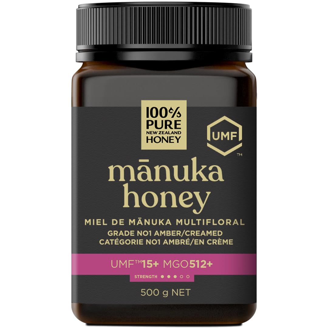 Manuka Honey UMF 15+ (MGO 512+) 100% Pure New Zealand - Certified Award Winning New Zealand Raw Manuka Honey Premium Grade, 17.6 Ounce (500g)