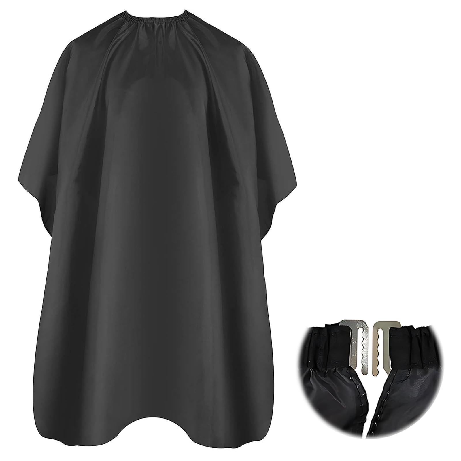 GRKB 1 Pcs Botón Metálico Capa Cortar Pelo Capa Para Cortar El Pelo Capa De Peluqueria Capa De Corte Barberia Capas De Corte Peluquería Capas Para Peluqueria Capa De Barbero Profesional