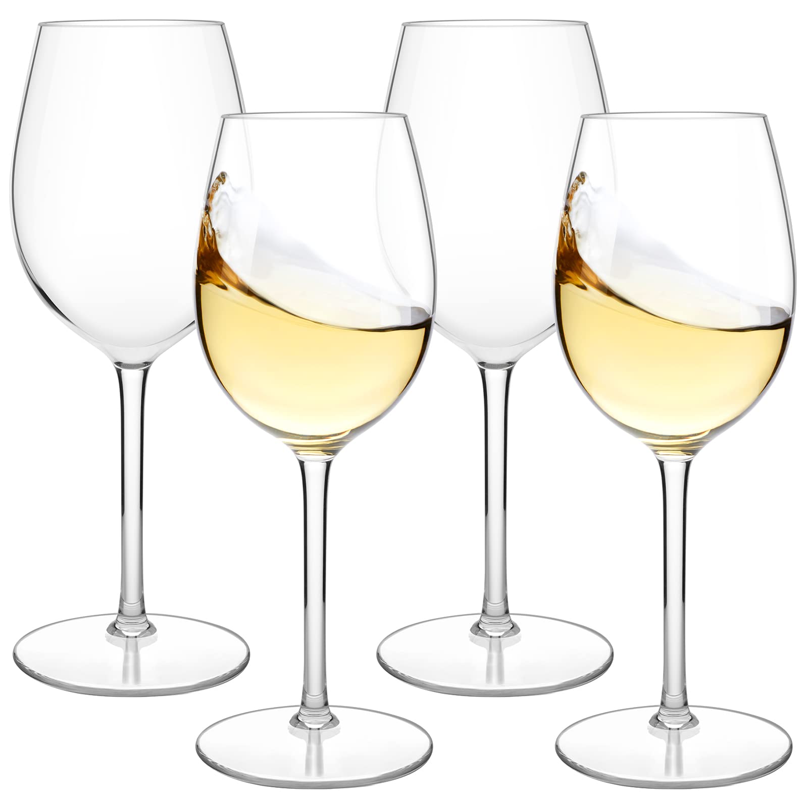 MICHLEY Mordern - Juego de 4 copas de vino tinto grandes, de plástico Tritan de 18 onzas, irrompible, reutilizable, para exteriores, bodas, cumpleaños