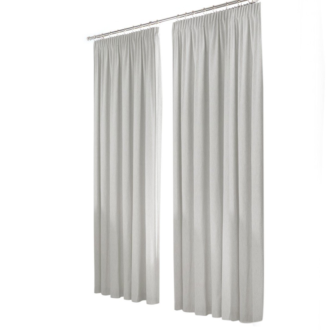 Sun World Hochqualitativer Verdunkelungsvorhang nach Maß „Natura“, Kräuselband, Schlaufen, Thermovorhang nach Maß, Vorhang nach Maß, Gardinen nach Maß, Beige (230cm)