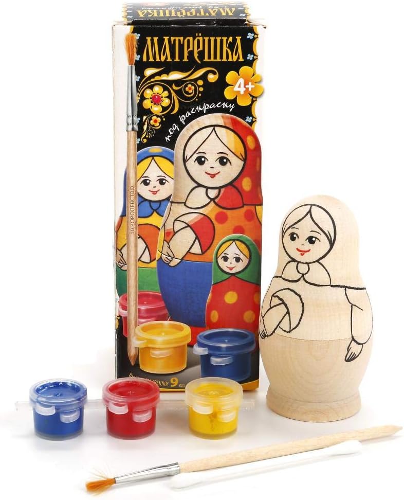 3.5" Set of 3 Handmade DIY Blank Wooden Russia Nesting