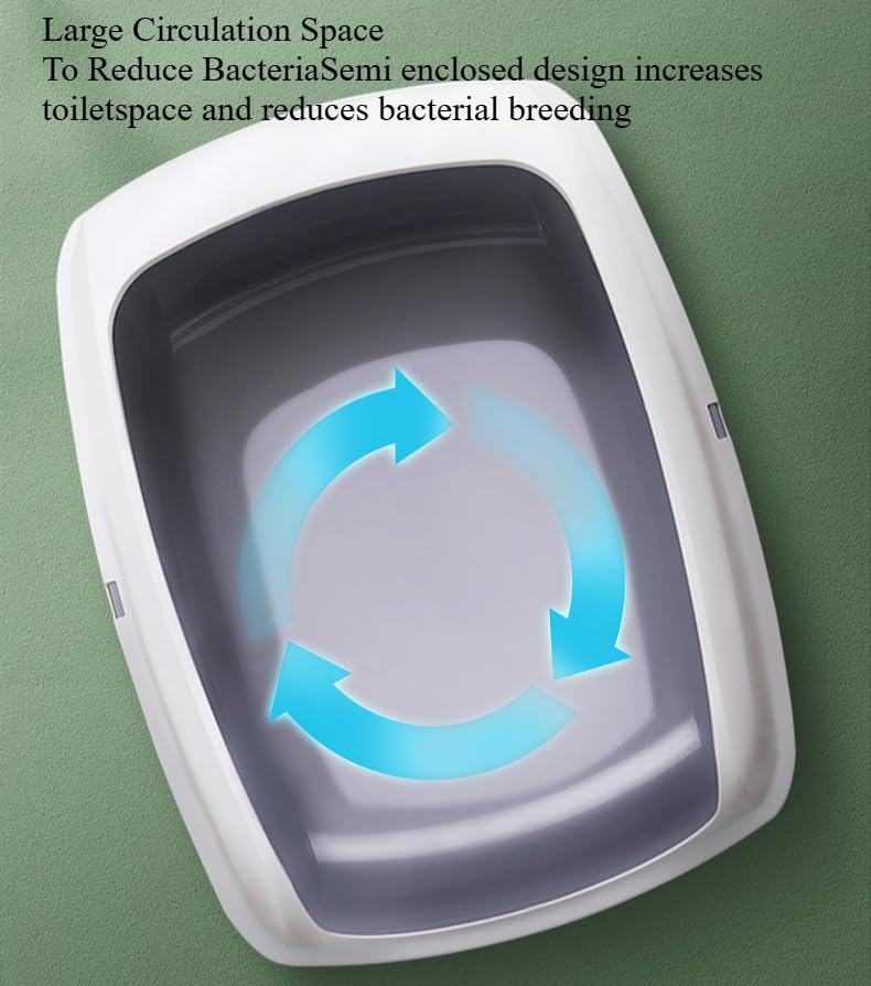 Caja sanitaria para gato con laterales altos y diseño moderno miniatura 4