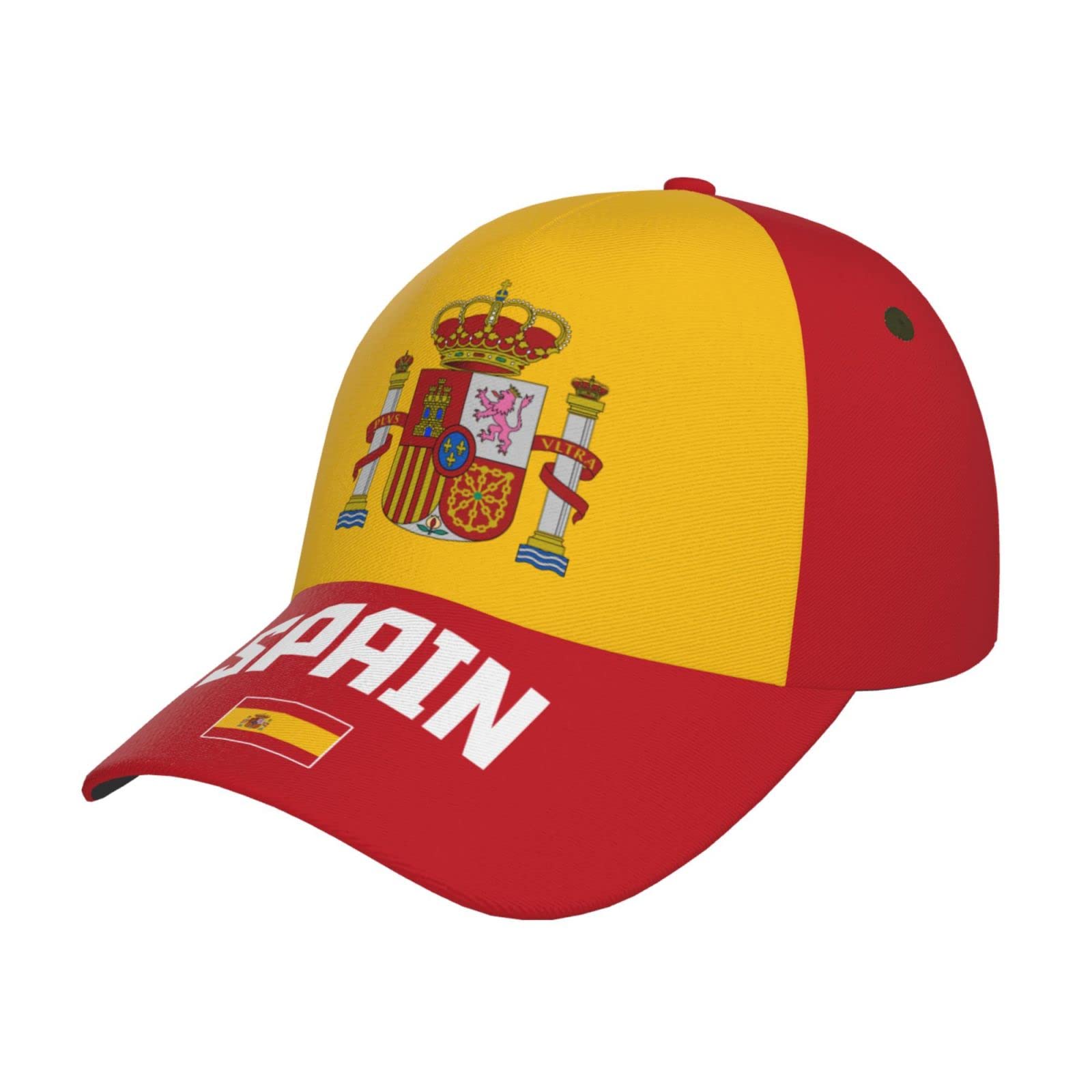 934 Women's Baseball Cap1622 Baseball Cap Spain Flag Cool Spanish Soccer Patriotic Baseball Hat Adjustable Cycling Cap Unisex Sports Hat For Running Activities