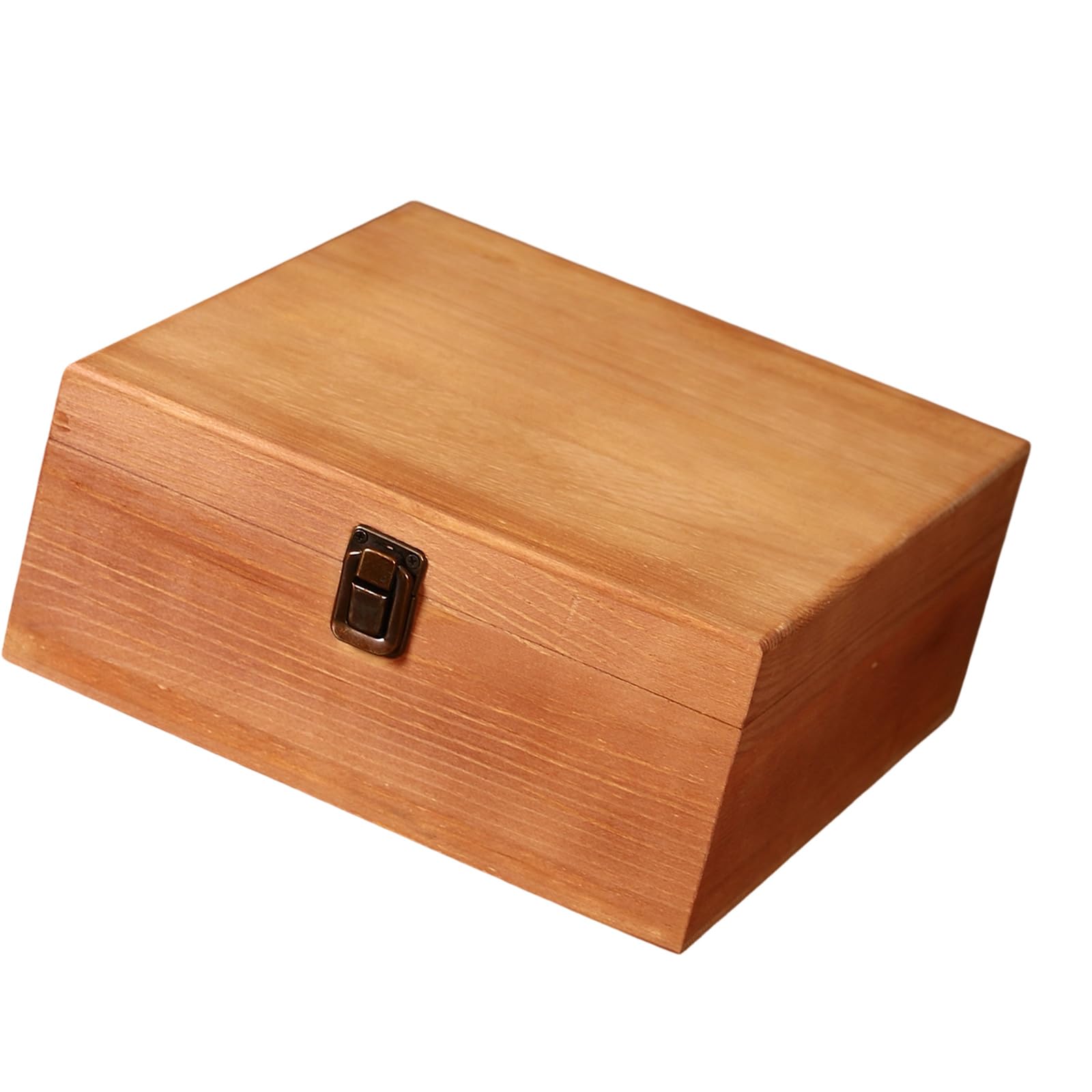 Xinsheinelry Handcrafted Pine Container for Party Home Organisation and Candy Storage Wooden Jewelry Organiser Box with Hinged Cover for Event Souvenirs