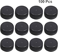 Vista 9 de 100 tapas de botellas de plástico decorativas para manualidades, protección del medio ambiente y desarrollo de la inteligencia de los niños (negro)