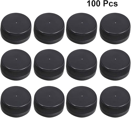 Miniatura 9 de 100 tapas de botellas de plástico decorativas para manualidades, protección del medio ambiente y desarrollo de la inteligencia de los niños (negro)