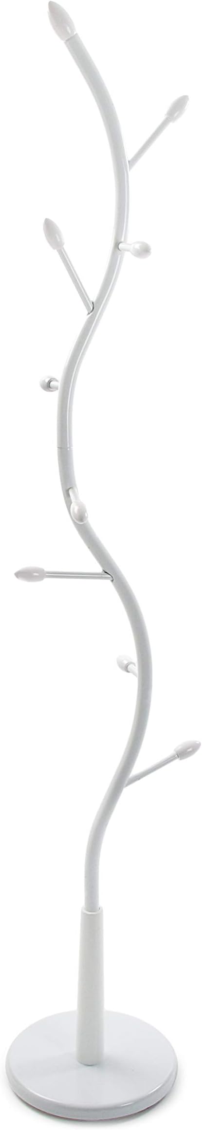 Versa Garderobenständer 180cm Schwarz - 9 Haken Metall Holz Eingangsbereich