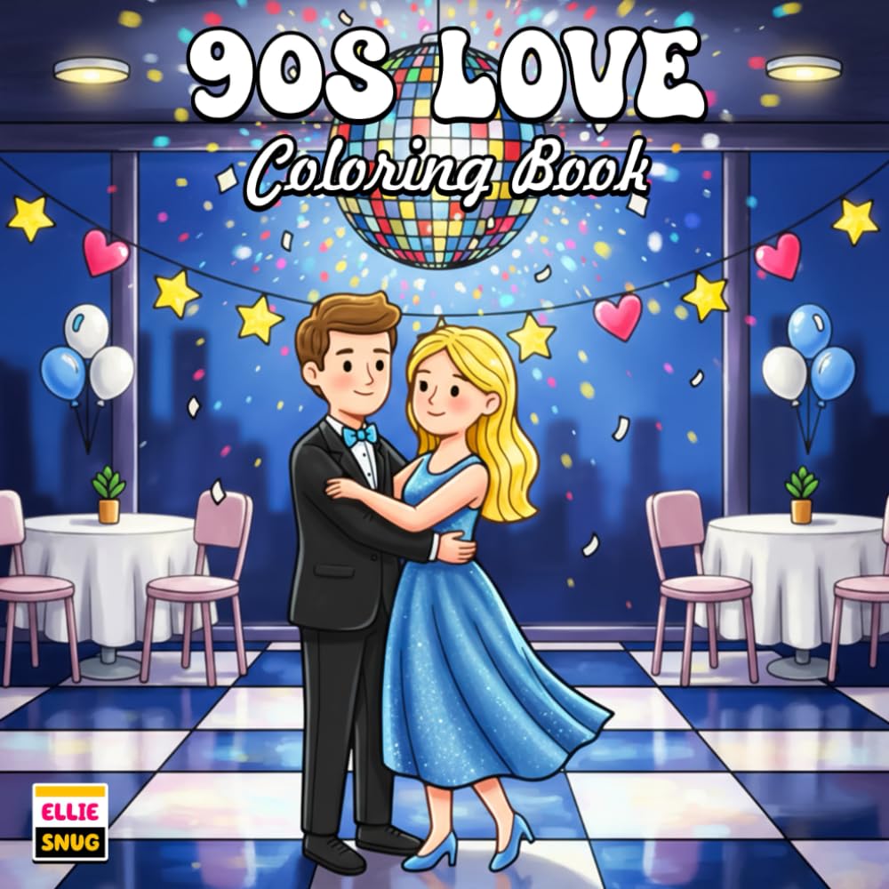 90s Love Coloring Book: Sweet Moments, Cozy Scenes, and Retro Romance