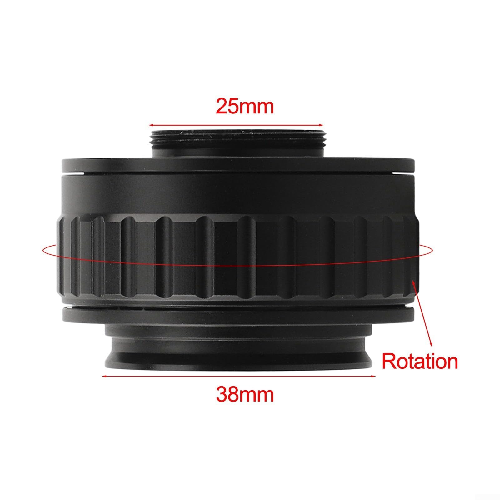 C-Mount Adapterobjektiv für Stereo-Mikroskope, 38 mm, Kamerahalterung, 0,35 x 0,5 x 1 x Vergrößerung, Mikroskop-Kamera-Adapter (0,5-fach)
