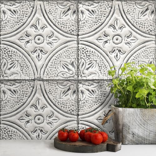 ReWallpaper Papel Pintado Autoadhesivo Baño Impermeable 44.5CMx7M Papel Adhesivo para Muebles Gris Vinilos Azulejos en Rollo Adesivos Paredes Decoración 3d Efecto Baldosas para Dormitorio Habitacion