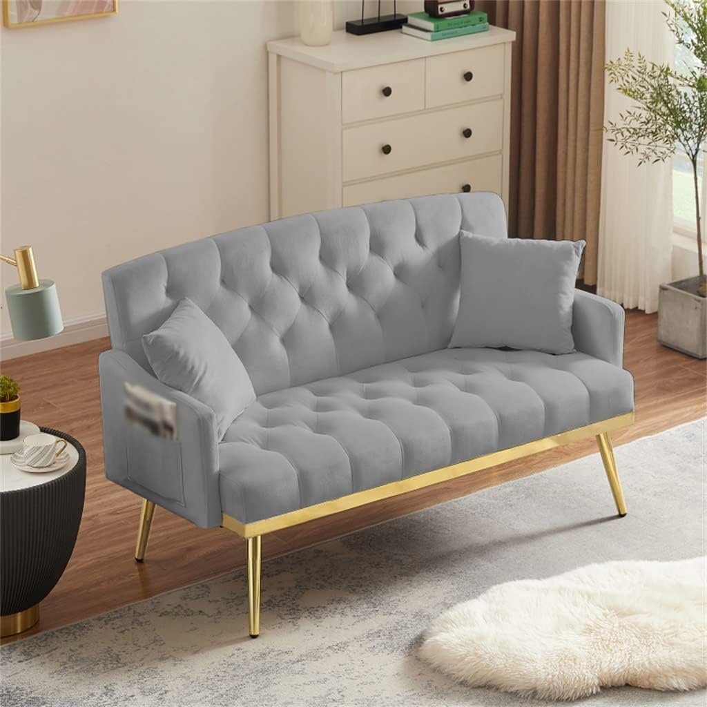 2 Seater Sofa，Golden Leg，Velvet Sofa，Interior Furniture, Living Room and Bedroom