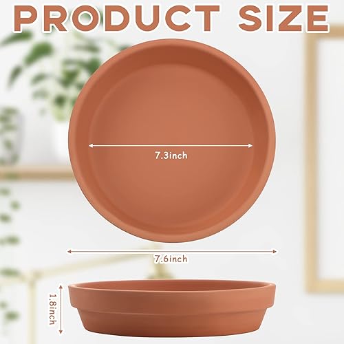 Miniatura 2 de 12 platillos de terracota de 7 pulgadas platillos de terracota grandes redondos de arcilla para macetas platillos de plantas para macetas de 6