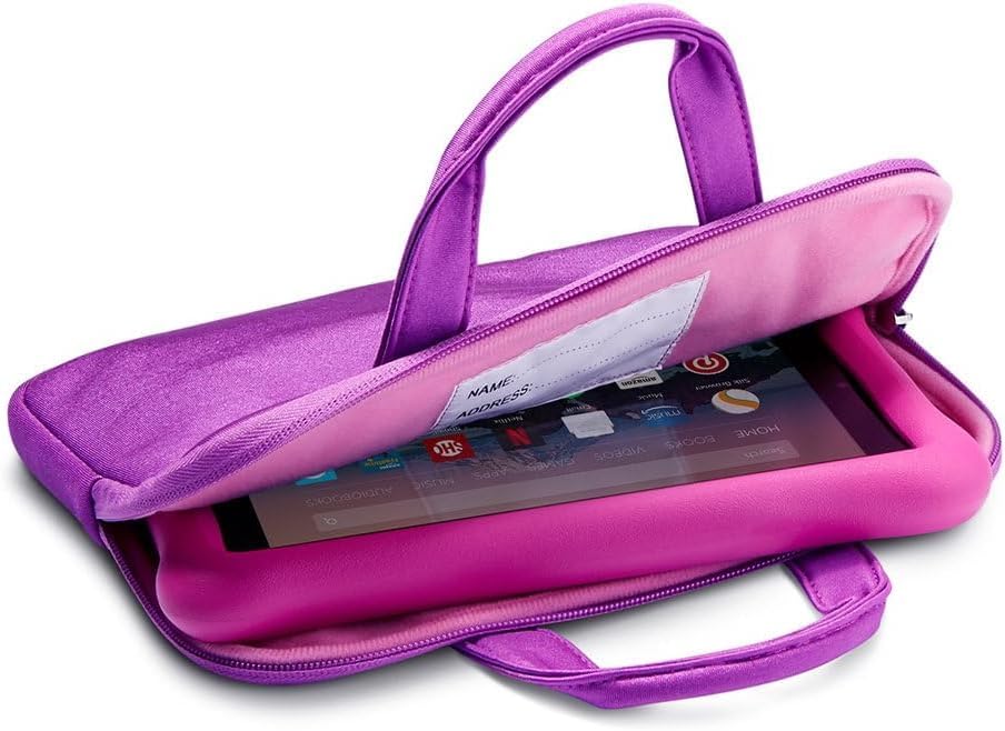 Zipper Sleeve for all versions of Fire Kids Edition 7" or 8" Tablets (Purple/Pink) Thumbnail