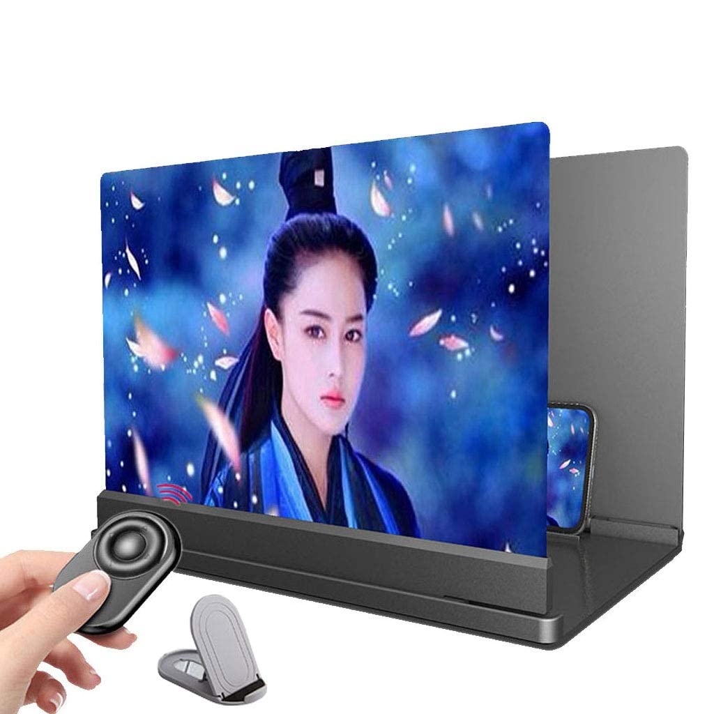 XBTGS Lente di ingrandimento per smartphone per telefono cellulare Amplificatore da 12/20 pollici Espansori schermo 3D HD Grande schermo Blu-ray Proiettore Ingranditore Universale Pieghevole Mobile S,