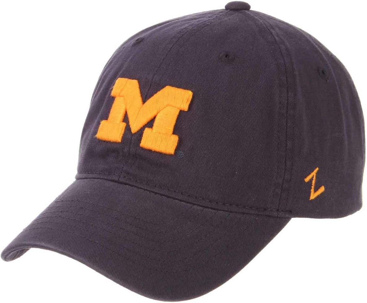 NCAA Zephyr Michigan Wolverines Mens Scholarship Relaxed Hat, Adjustable, Team Color
