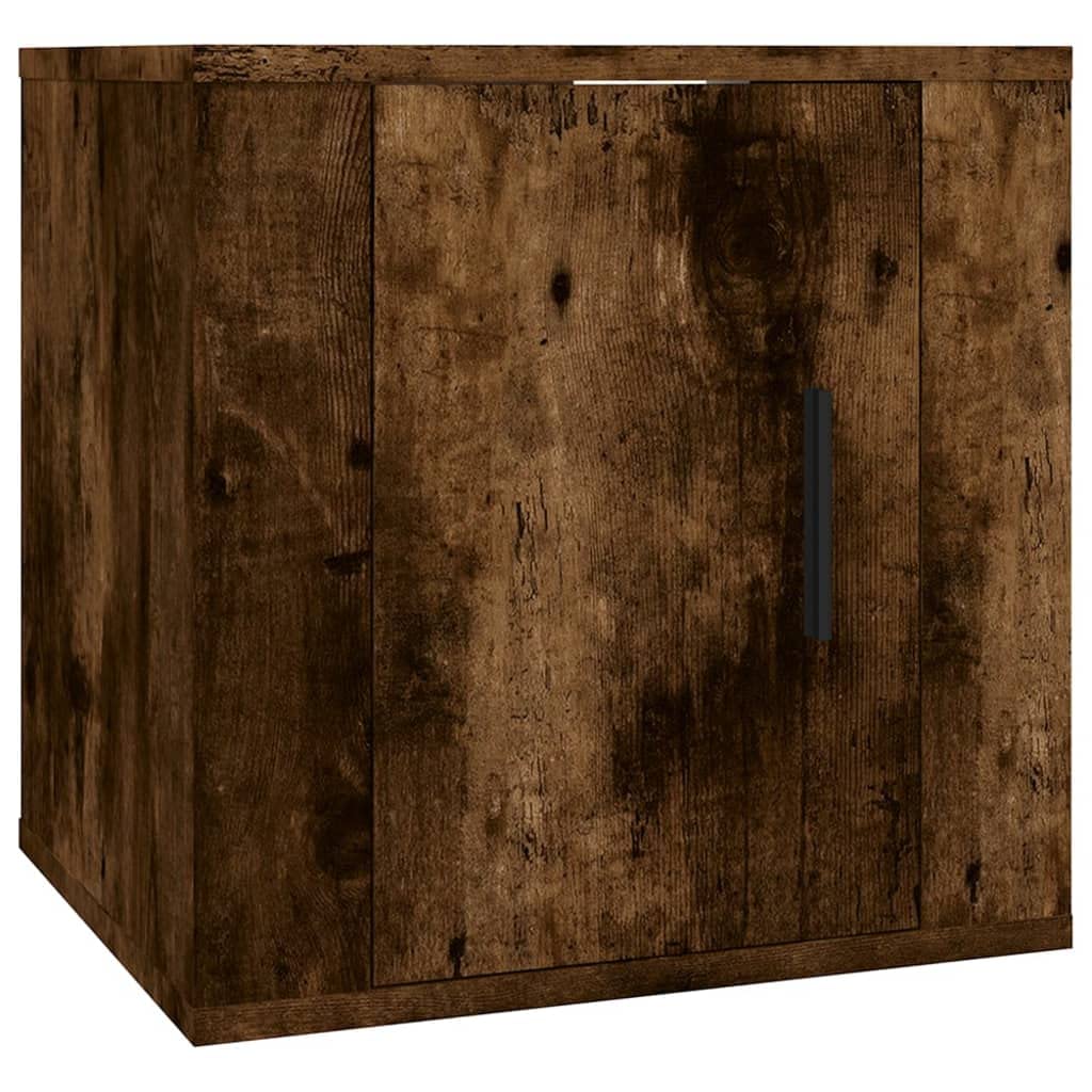 Armario de pared para TV, 2 unidades, roble ahumado, 40 x 34,5 x 40 cm, para salón, sala de entretenimiento